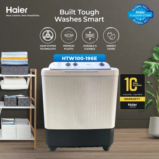 HAIER Semi Auto Washing Machine HTW100-196E