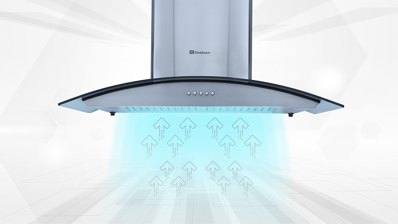 DAWLANCE Curved Glass Hood DCB 9630 B A SERIES