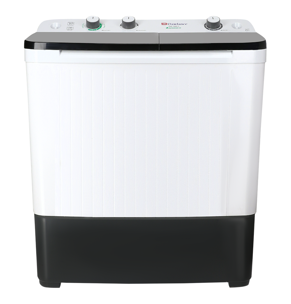 DAWLANCE Twin Tub Washing Machine DW 7500 TWIN TUB CLEAR LID (WHITE)